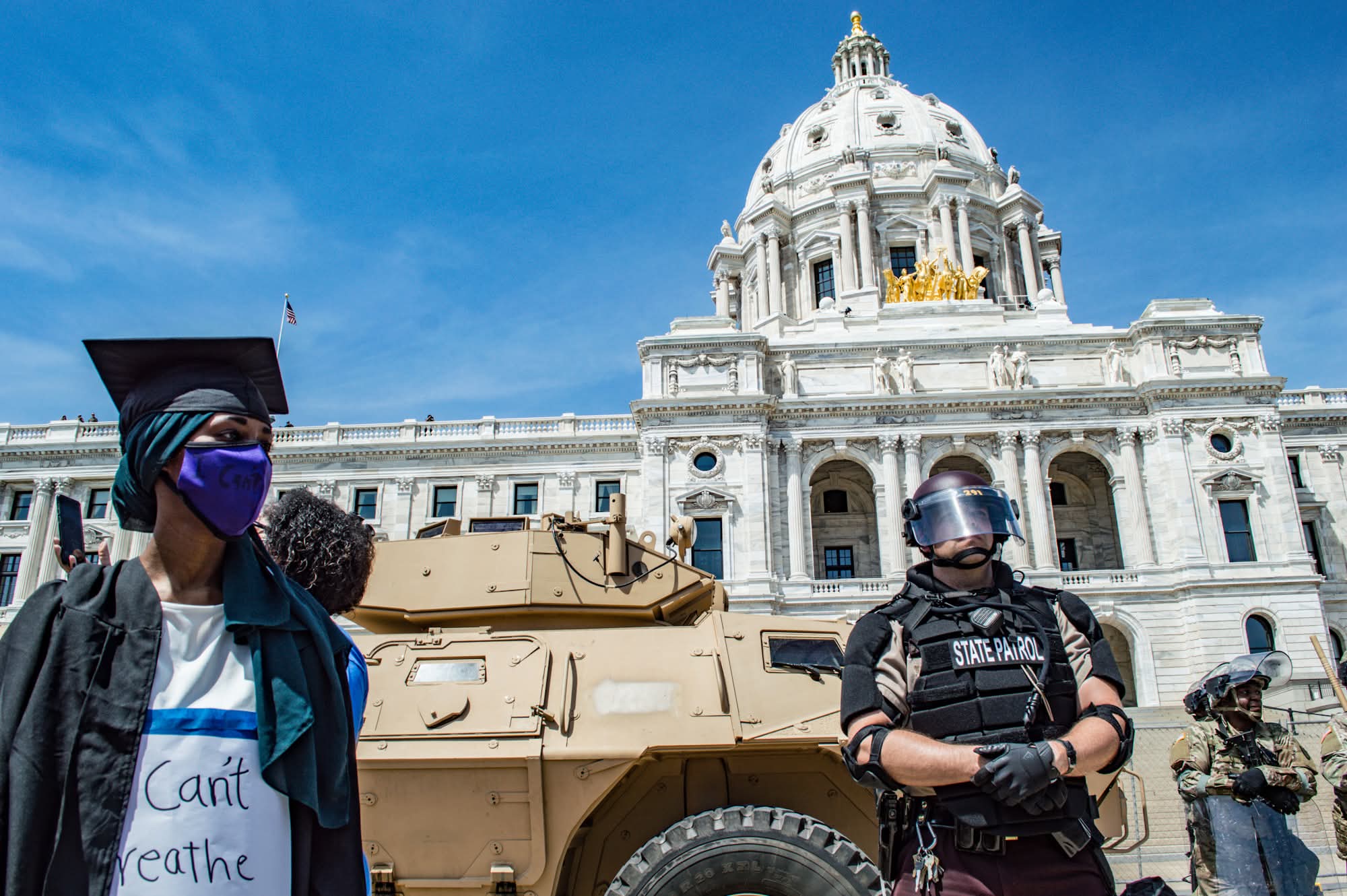 BLM protest at Minnesota State Capitol, 2020